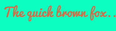 Image with Font Color D86B45 and Background Color 0BFFBE
